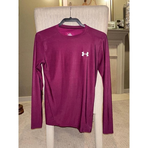 Under Armour Other - Men's Under Armour HeatGear Long Sleeve Athletic Shirt Mens Large maroon